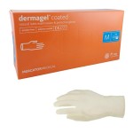 Latex GLOVES DERMAGEL size M powder-free (100 pcs)
