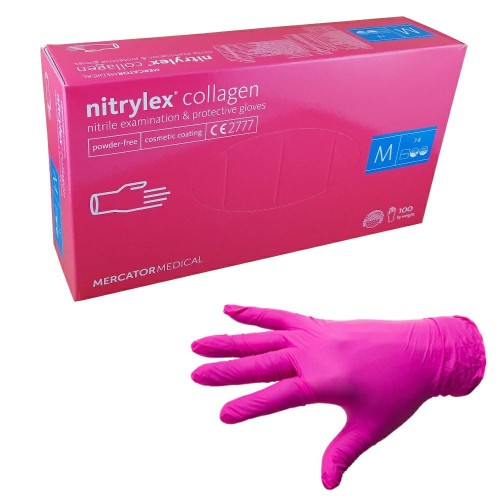 rekawice-nitrylowe-rozowe-nitrylex-collagen-M--3447