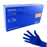 Rękawiczki NITRYLEX BASIC rozmiar XS DARK BLUE nitrylowe bezpudrowe (100 szt.)