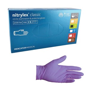 Rękawiczki NITRYLEX CLASSIC rozmiar S VIOLET nitrylowe bezpudrowe RD30248002(0001) (100 szt.)