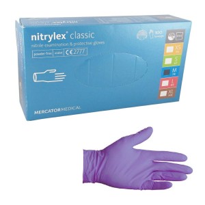 Rękawiczki NITRYLEX CLASSIC rozmiar M VIOLET nitrylowe bezpudrowe RD30248003(0001) (100 szt.)