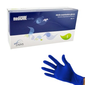 Rękawiczki mediCARE NITRILE rozmiar L ZARYS nitrylowe bezpudrowe RNB09L (100 szt.)