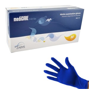 Rękawiczki mediCARE NITRILE rozmiar M ZARYS nitrylowe bezpudrowe RNB09M (100 szt.)