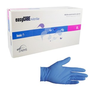 Rękawiczki EASYCARE NITRILE rozmiar S BASIC ZARYS niebieskie nitrylowe bezpudrowe RNBB-S-100 (100 szt.)