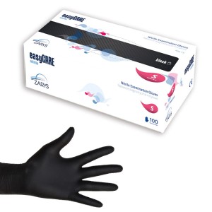 Rękawiczki nitrylowe EASYCARE BLACK L ZARYS CZARNE bezpudrowe (100 szt.)