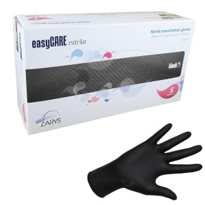 Rękawiczki nitrylowe EASYCARE BLACK S ZARYS CZARNE bezpudrowe (100 szt.)