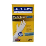 Rękawiczki BEZPUDROWE TOP GLOVE roz. 6,0 chirurgiczne lateksowe jałowe