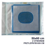 Serweta 50x60cm z OTWOREM 6x8cm PRZYLEPNYM OPERO DRAPE włókninowa jałowa