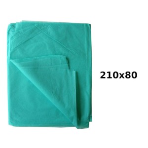 Prześcieradło włókninowe 210 x 80cm BISMED ZIELONE 20g/m2 niejałowe (20 szt.)