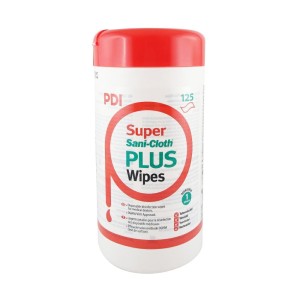 PDI SANI CLOTH PLUS chusteczki TUBA alkoholowe do dezynfekcji powierzchni rozmiar 130 x 185mm (125 szt.)