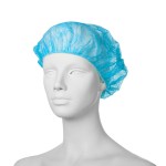 Czepek PIELĘGNIARSKI NIEBIESKI (100 szt.) z włókniny SUNSMED zapakowany w FOLIĘ PE