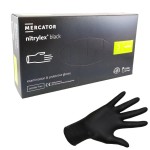 Rękawiczki NITRYLEX BLACK rozmiar S nitrylowe CZARNE bezpudrowe (100 szt.)