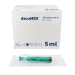 3-piece syringes DICONEX 5ml LUER green plunger (100 pcs)