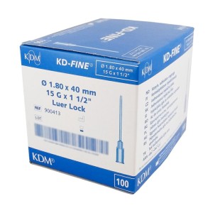 Igły iniekcyjne KD-Fine 1,8 x 40 15G      x 1 1/2" jasne niebieskie ref. 900413 (100 szt.)