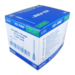 Igły iniekcyjne KD-Fine 0,8 x 16 21G      x 5/8" zielone ref. 900505 (100 szt.)