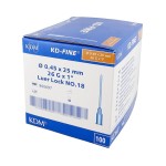 Hypodermic needles KD-Fine 0,45 x 25 26G x 1" brown (100 pcs)