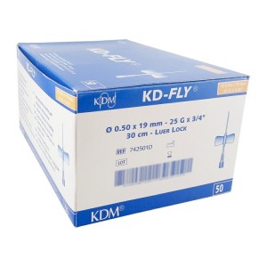 Igła motylek KD-FLY 0,5 x 19 25G wężyk    30 cm ref. 742501D (50 szt.)