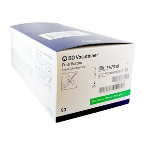 Igła motylek BD VACUTAINER 0,8 x 19mm     Push Button wężyk 178mm 21G x 3/4" x 7" ref. 367338 (50 szt.)