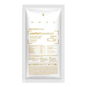 Rękawice COMFORT POWDERED rozm. 7,0       chirurgiczne lateksowe PUDROWANE sterylne ref. RC11001070_0016 (1 para)