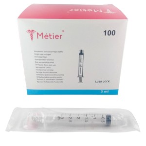 3-piece syringes METIER 3ml Luer-Lock (100 pcs)