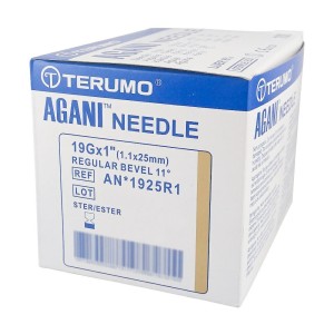 Igły iniekcyjne TERUMO AGANI 1,1 x 25     19G x 1`` kremowe ref. AN*1925R1 (100 szt.)