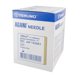 Igły iniekcyjne TERUMO AGANI 1,1 x 50     19G x 2`` kremowe ref. AN*1950R1 (100 szt.)